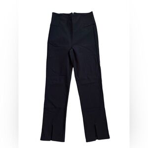 Athleta Black Straight Leg Pants with Front Slit Size 4 – 27” Inseam